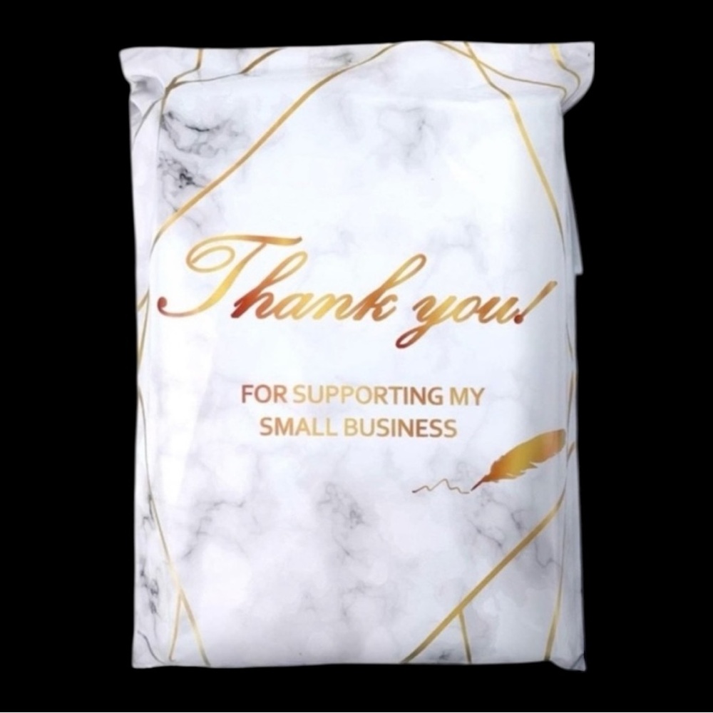 25 10X13 Poly Mailers Thank You Marble Shipping Envelopes Bags PRICE IS FIRM - Picture 4 of 10